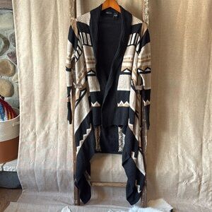 MODA International western Navajo Aztec sweater cardigan wrap